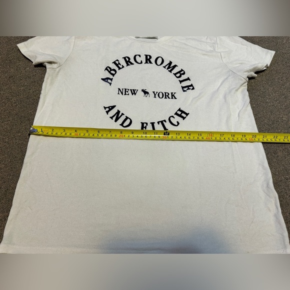 Rare Abercrombie & Fitch White T-Shirt Women’s Large New York Moose - Picture 5 of 9